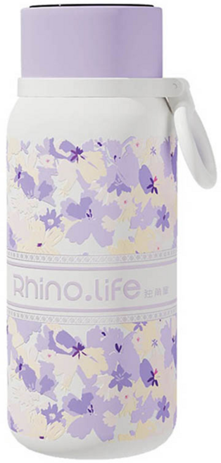 Rhino.life 智能溫顯保溫提手杯, 1個, 480ml, 丁香紫
