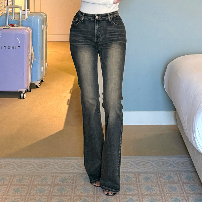 인비비드 여성용 롱/기본/숏 기장 로우웨스트 힙패드 슬림 부츠컷 데님 팬츠 H09K6_ij5702