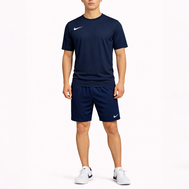 NIKE 耐吉 男士Swoosh短袖T恤 + 運動短褲套裝