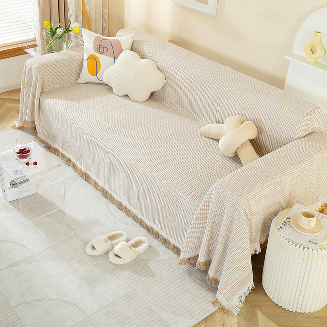 GUNU 사계절 소파 담요 블랭킷, 브라운, 1개