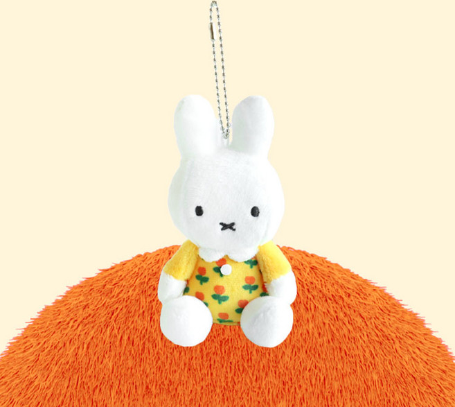 매니어리틀 미피패밀리 꽃무늬 미피 키링인형, 8cm, 1개