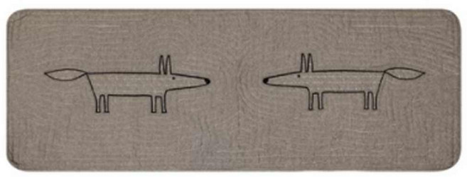 퀼팅 폭스 주방매트, 카키그레이