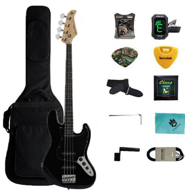 고퍼우드 베이스 기타, J-Classic II, Jet Black, 1개