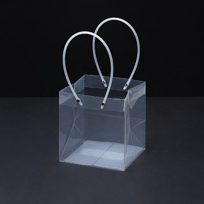 동아피엠에스 PVC 비닐 꽃 꽃다발 화분 식물 선물 케잌 케이크 포장 투명 쇼핑백, 05 사각 소, 5개