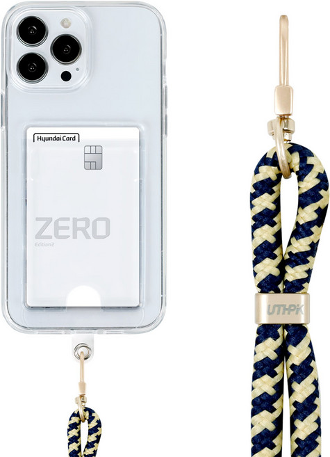 유스픽 카드 수납 젤하드 넥클리스 휴대폰 케이스