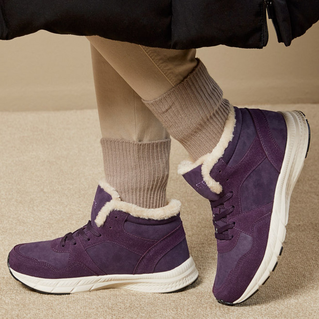 여성용 메이즌 방한 털 운동화 RAM55