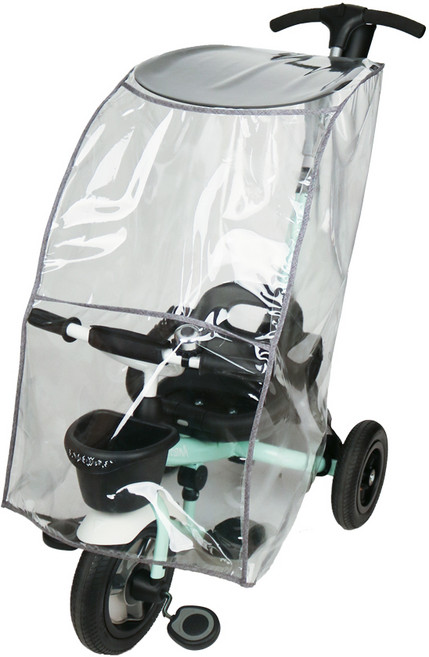 와우베이비 삼천리 비타민 트라이크 전용 레인커버, 투명, 1개