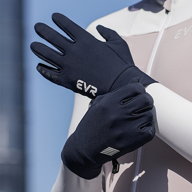 EVR 기모 스마트폰터치 스포츠장갑 양손착용 세트 702, 네이비, 1세트