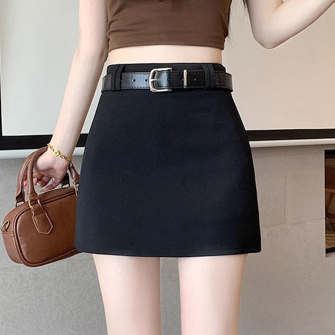 라라티나 여성용 루마스 하이웨스트 A라인 정장 미니스커트