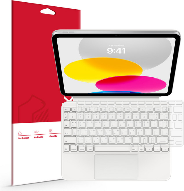 스코코 매직키보드 폴리오 슬림 TPU 키스킨 덮개 커버 + 팜레스트 필름 세트, 1세트