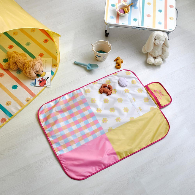 모던하우스 키즈피크닉 1인용 방수매트, 플로라핑크