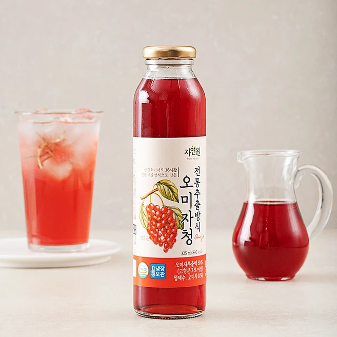 자연원 전통추출방식 오미자청, 325ml, 1개 - 쿠팡