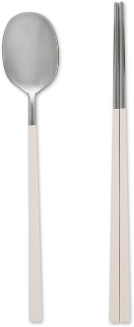 코스틱 제이테이블 국내산 프리미엄 스텐316 더 달콤 수저 세트, 베이지, 1세트, 숟가락 + 젓가락
