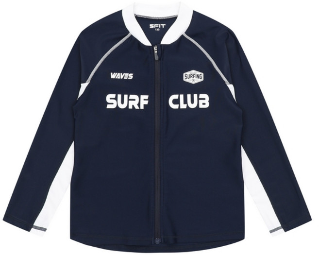 에스핏 배색 래글런 집업 래쉬가드 티셔츠 SKY304MKWT60