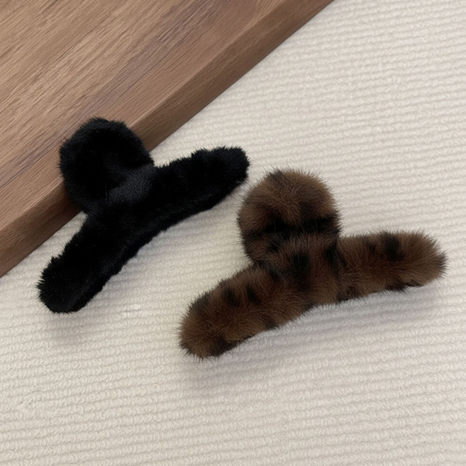 Paperments Leonha 簡約豹紋鯊魚夾 13cm 2件組 13519