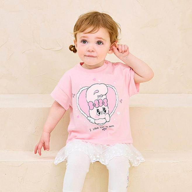 milkmile 女童Esther Bunny莎啦啦蕾絲T恤