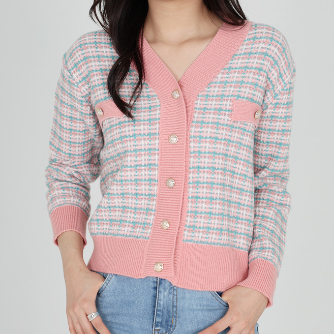 모이르벨라 여성용 미닛 컬러 브이넥 가디건 O24FW2-A0606