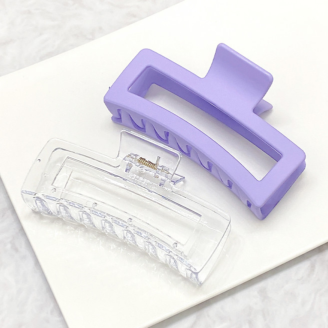 젤루나 빅사이즈 아이스 사각 헤어 집게핀 13cm LH-35 2종 세트