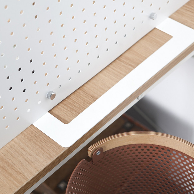 책상 파티션 베이스 30.1x10.1x4.2cm, 1개, 화이트