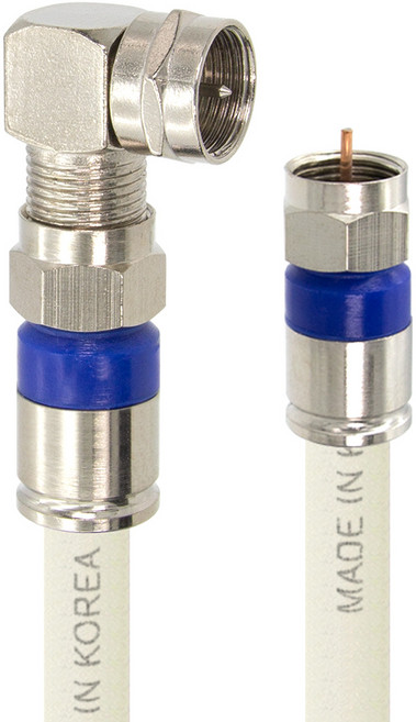 솔탑 국산 고급형 RF 안테나 화이트 꺾임 TV 동축 수제작 케이블 2M, SOLTOP-1114, 1개