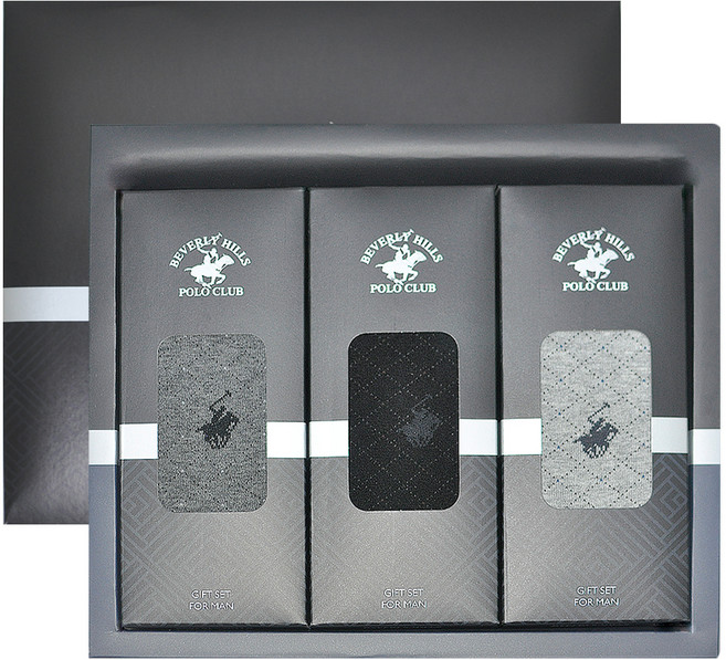 비버리힐스폴로클럽 남성용 말로고 다이아 비즈니스 양말 선물세트 3801