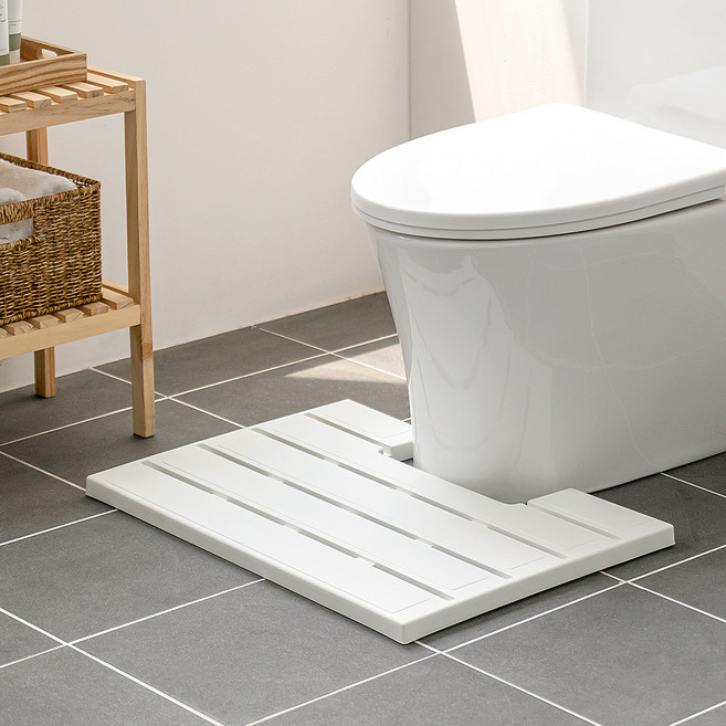 프랑코홈 화장실 변기 발판 62.5cm x 45cm x 3cm, 화이트, 1개