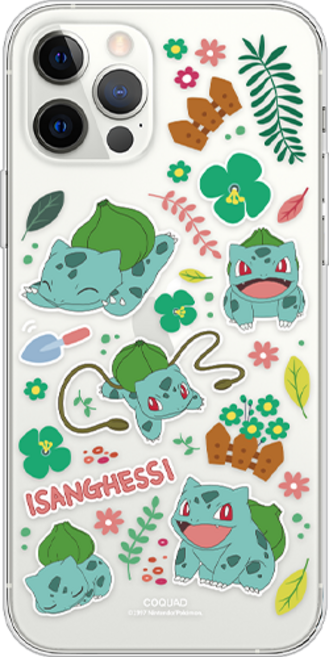 PoKeMoN 寶可夢 花園貼紙透明果凍手機殼