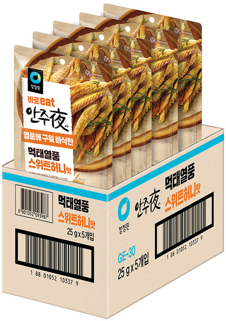 대상 청정원 안주야 먹태열풍 스위트허니맛 5p, 125g, 1개