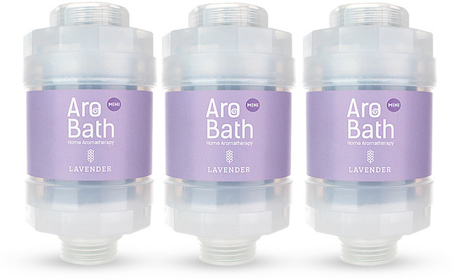 듀벨 아로바스 미니 비타민 샤워필터, 3개, 라벤더향