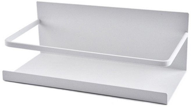 모나코올리브 망고너츠 철제 마그네틱 냉장고 사이드랙, 화이트, 1개