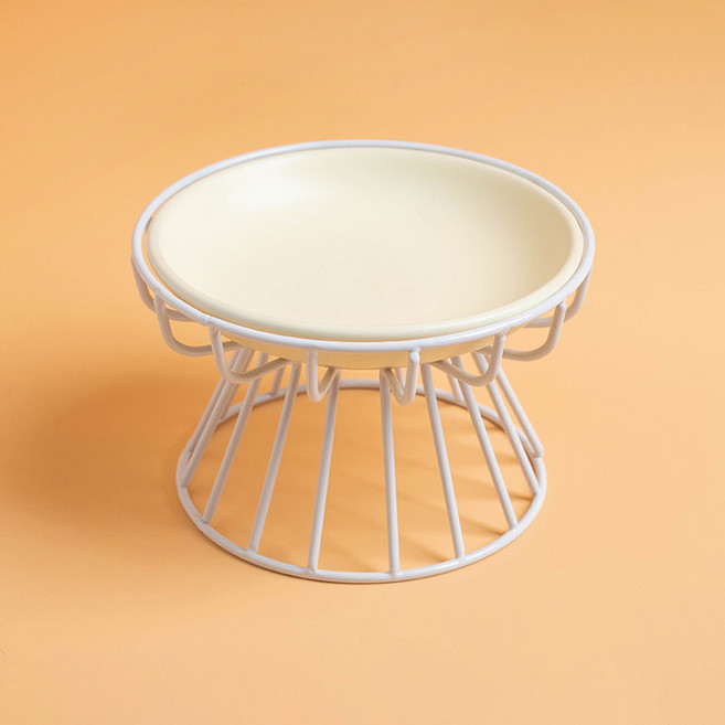 PASTEL PET 寵物邊框陶瓷食碗 FREE(15.8 x 10.3 cm), 象牙白, 1個