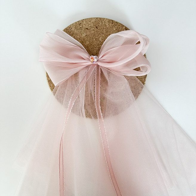 비솔 데일리 면사포 리본 헤어핀