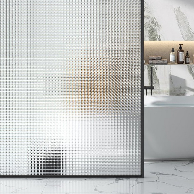 러블리팜 사생활보호 재사용가능 물로만 붙이는 무점착 창문 디자인 시트지, 고방유리