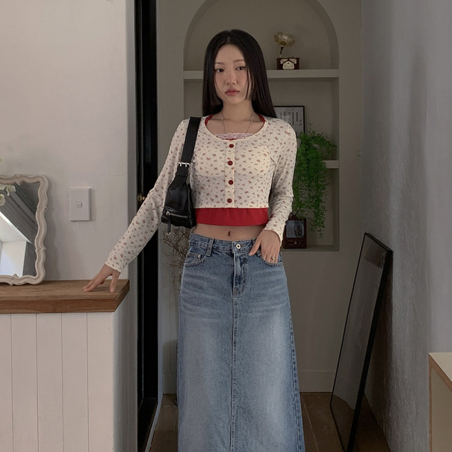 CHICBLACK 女款 Droby 無袖疊穿花朵鈕扣T恤 cpt16207c51