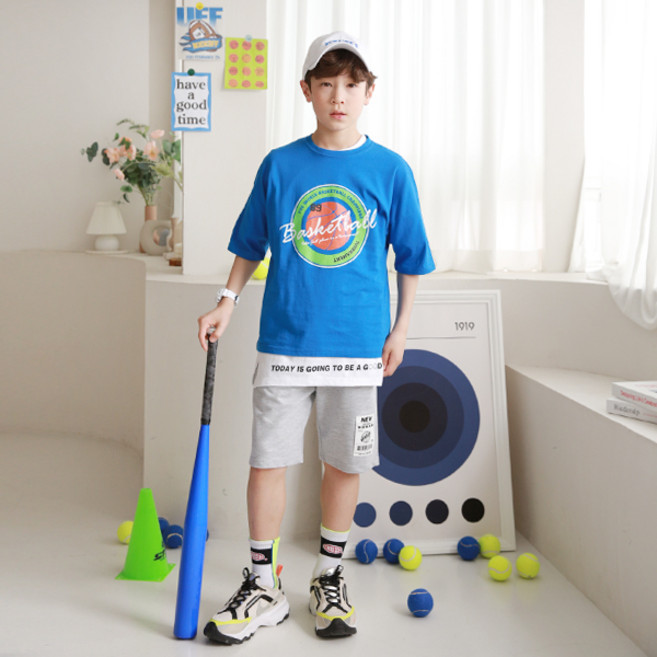 나나주니 남아용 농구뉴라벨 5부 상하의 세트