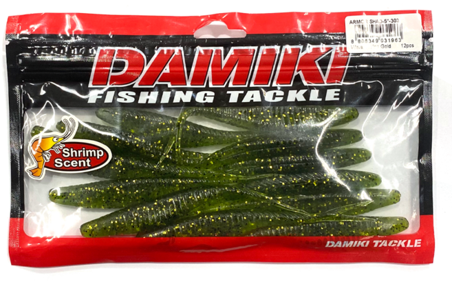 다미끼 아머쉐드 광어 다운샷 웜 배스 플라이훅 5 x 127 mm, 303WATERMELONGOLD, 7g, 1개