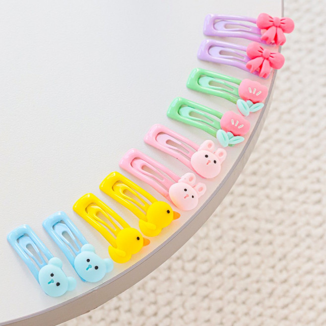 아기코끼리 애니멀 포인트 똑딱핀 2종 x 5p 세트