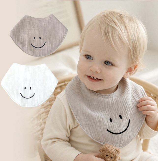 우주아이 아기미소 요루 삼각 스카프빕 2종 세트