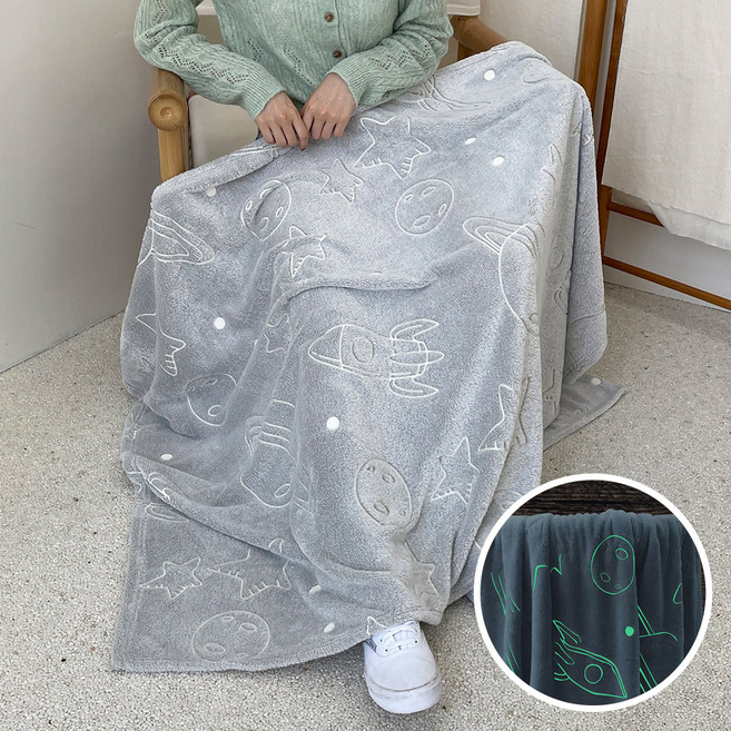 야광 캐릭터 극세사 다용도 담요 BG4044
