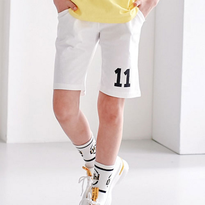 잭키드 여아용 통기성 일레븐 4부 바지