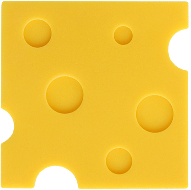 리본제이 국내 제조 치즈 실리콘 냄비받침, 비비드옐로우, 1개