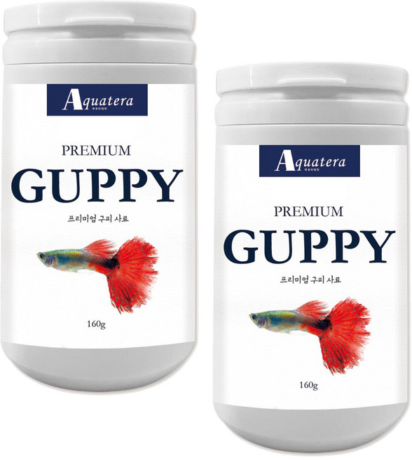 아쿠아테라 프리미엄 구피 사료, 160g, 2개