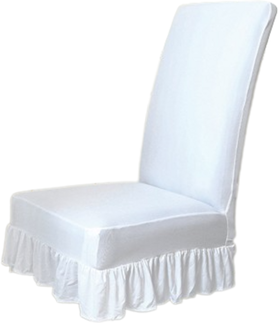 고급스러운 레이스 의자커버, 화이트, 1개