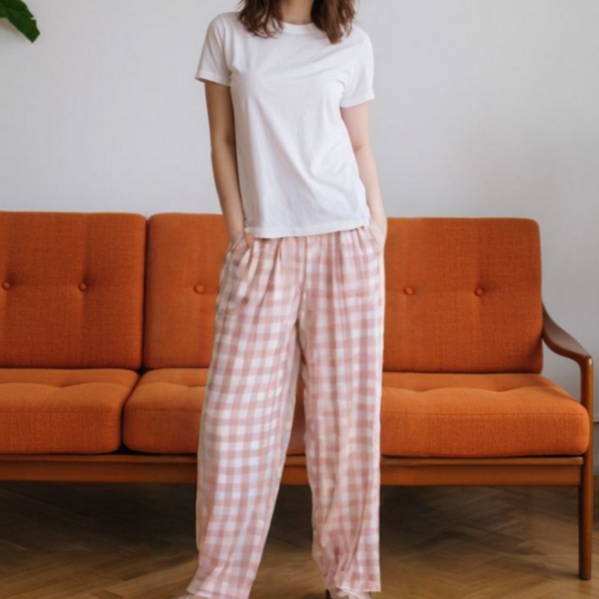 SOFTHOLIC 女性大格紋睡褲