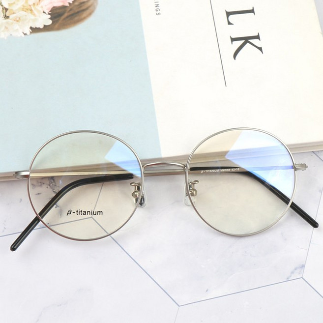 멜라크메 깃털 초경량 베타티타늄 동글이 안경테 9g