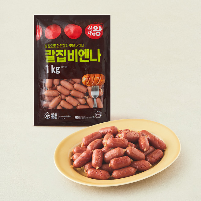 식자재왕 칼집 비엔나 소시지, 1kg, 1개