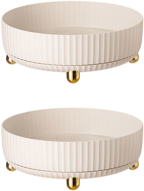 모나코올리브 360도 회전 화장품 정리대, 화이트, 2개