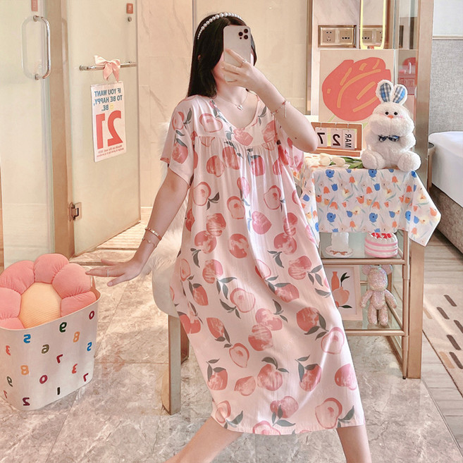 daysoy 可愛短袖孕婦居家連身裙