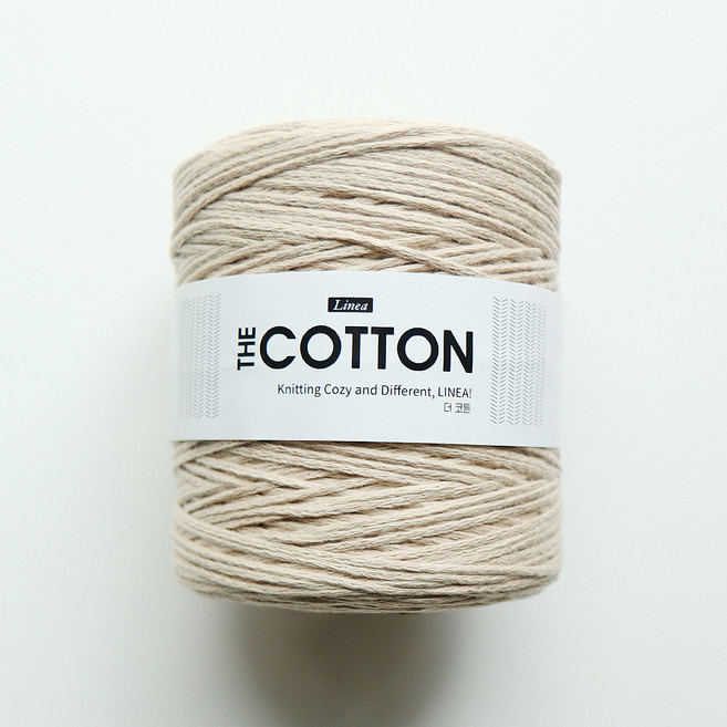 Linea The Cotton 粉梳棉編織線 260m 200g, 1個, 913 淺米色