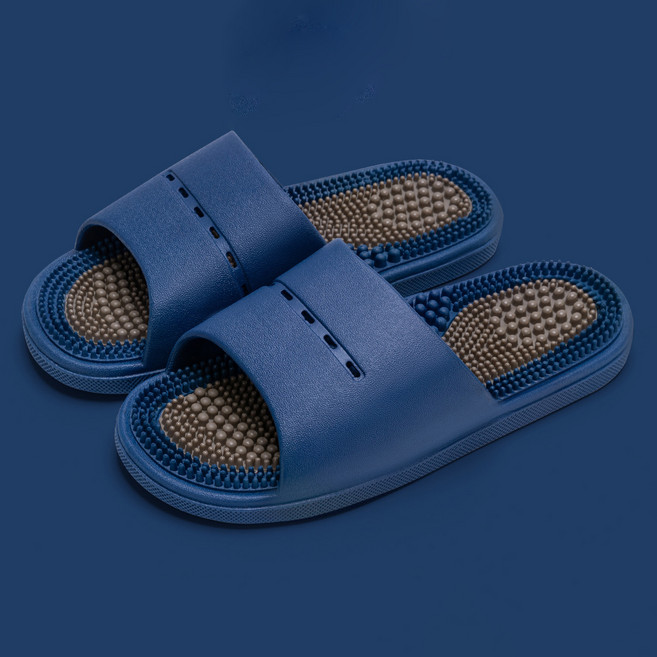 에버하우스 모던 투톤 발바닥 지압 슬리퍼, 네이비, 1개